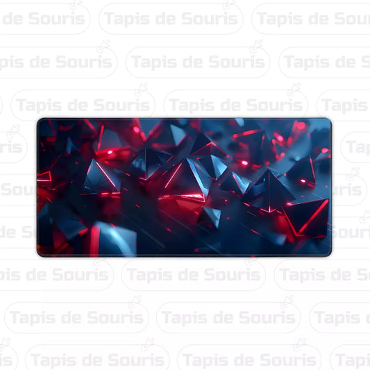 Tapis de souris xxl gamer Forme 3D triangles V2