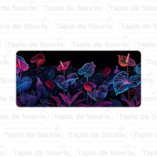 Tapis de souris XXL - Fleurs bleu