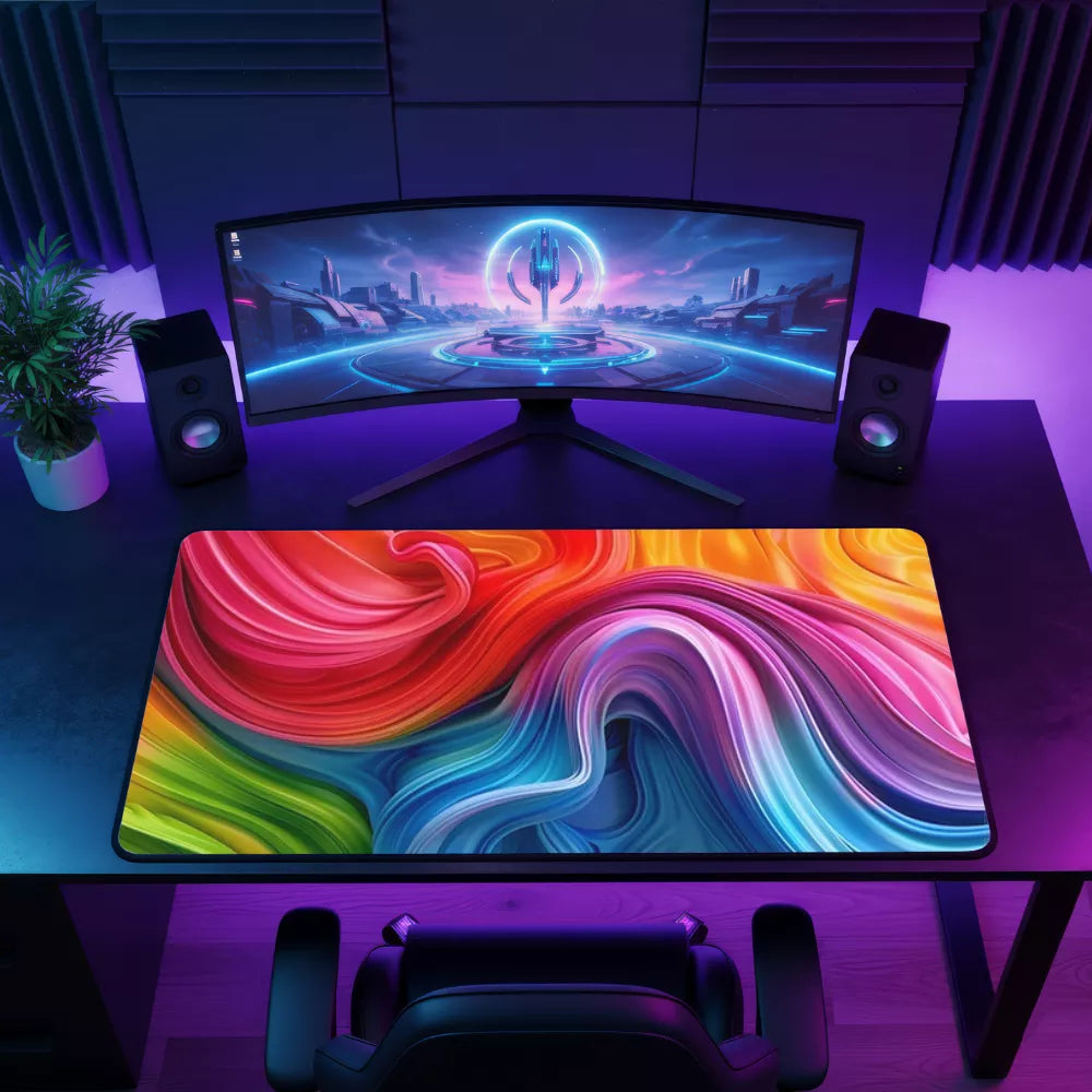 Tapis de souris multicolore pour gamer