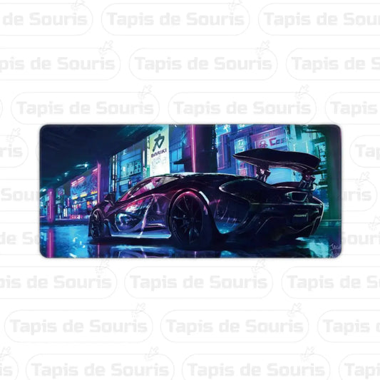 tapis de souris pour gamer voiture néon night