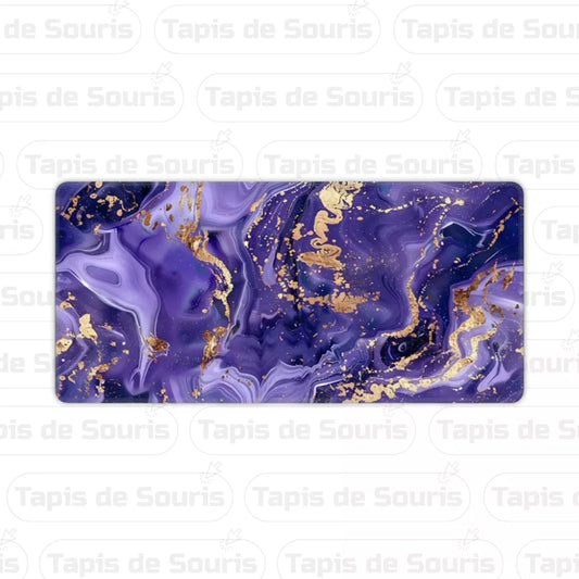 Tapis de souris XL violet et blanc pour bureau