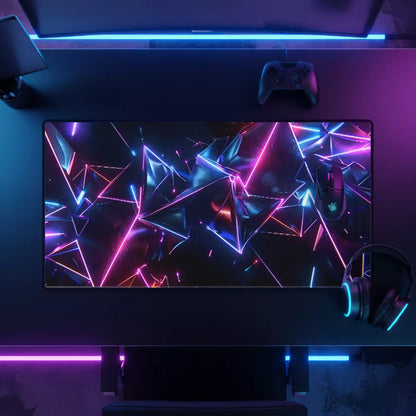 Tapis de souris gaming Forme néon violet et bleu