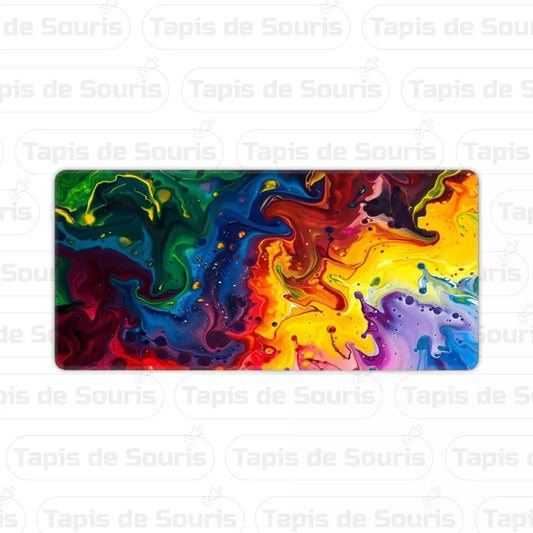 Tapis de souris XXL multicolore pour bureau