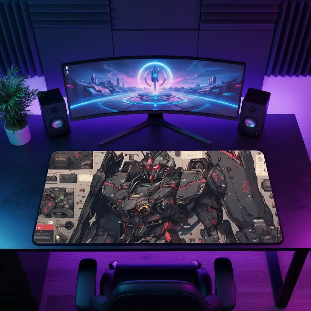 tapis de souris xxl Mecha Noir V2