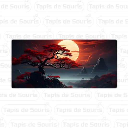 Tapis de souris XXXL - Sakura et coucher de soleil V2
